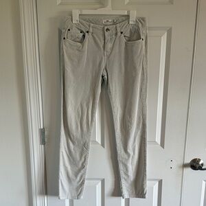 Vineyard Vines Women’s 5-Pocket Corduroy Pants Slim Skinny Beige Cream 4